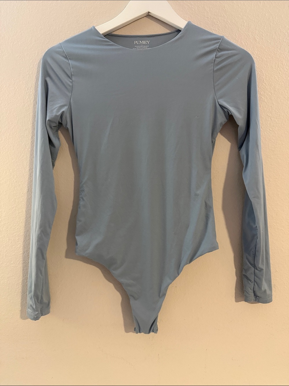 Women's Long-Sleeve Bodysuit in Dusty Blue [MEL0955]